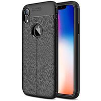 NALIA Design Cover compatibile con Apple iPhone XR Custodia, Aspetto in Pelle Sottile Silicone Copertura Protettiva, Slim Case Antiurto Bumper Morbido Gomma Cellulare Guscio Cuo...