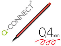 Rotulador q-connect punta de fibra fine rojo 0.4 mm