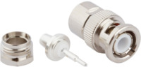 BNC Stecker 50 Ω, RG-59, RG-62, Belden 8221, Belden 9228, Crimpanschluss, gerade