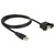 Delock Kivezetés - 85106 (1x USB-A > 1x USB2.0 szerelhető, apa/anya, Fekete, 1m )