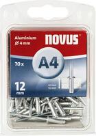 Novus 110057027 Popszegecs (Ø x H) 4 mm x 12 mm Alumínium Alumínium 70 db