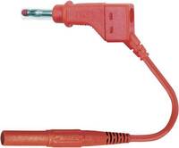 Mérőzsinór, mérővezeték 2db 4mm-es banándugóval 1 mm² PVC, 1m piros MultiContact XZG410-L 100 CM