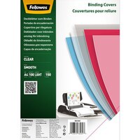Fellowes Clear PET Binding Cover 150 micron A4 Pack of 100 5384501
