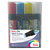 Pentel Wet Erase Chalk Marker Chisel Tip 10-15mm Line Assorted Colours (Pack 4)