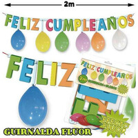 GUIRNALDA FELIZ CUMPLEAÑOS FLUOR