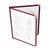 Olympia American Style Menu Holder in Burgundy A5 Size Shows Four Pages