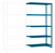 Fachboden-Steckregal Color Anbauregal mit 5 Stahlböden, HxBxT = 2000 x 1000 x 500 mm | RPK1163.5012