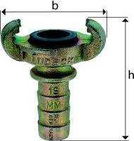 Klauenschlauchkupplung ID 19 mm 3/4" DN 15