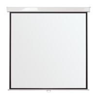 Economy pull down wall projector screens with black border, W x H 2400 x 2400mm