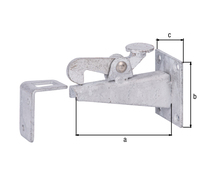 Torfeststeller, feuerverzinkt, zum Anschrauben, TxHxB 100x65x50 mm