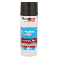 PlastiKote 440.0071023.076 Trade Metal Spray Paint & Primer Matt Black 400ml