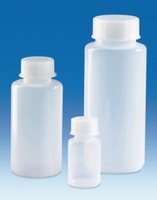 Butelki laboratoryjne szeroka szyja LDPE z zakrętką PP Pojemność nominalna 100 ml
