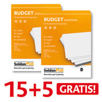 20 Pack SoldanPlus Büropapier BUDGET, DIN A4, 80 g/m², Pack: 500