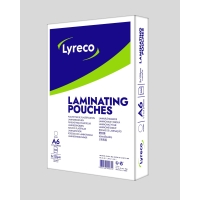 Lyreco lamináló fólia, A6, 250 μm, 2 x 125 μm, fenyes, 100 darab