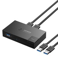 Switch przełącznik USB 3.0 dwukierunkowy na dwa komputery czarny