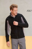 Pulóver Sols North polár unisex cipzáras férfi (300g/m2) black, L