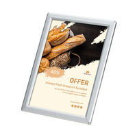 Picture Frame / Snap Frame / Aluminium Snap Frame, 14 mm profile, with stand | A5 (148 x 210 mm) 169 x 231 mm 138 x 200 mm