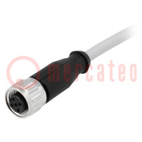 Plug; M12; PIN: 5; female; A code-DeviceNet / CANopen; 1m; straight