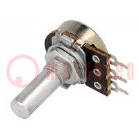 Potentiometer: axiaal; enkel draai; 100kΩ; 100mW; ±20%; 6mm; mono