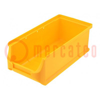 Container: cuvette; plastic; yellow; 102x215x75mm