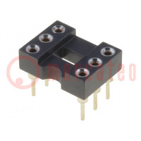 Socket: integrated circuits; DIP6; Pitch: 2.54mm; precision; THT