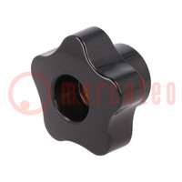 Knob; Ø: 70mm; Int.thread: M14; 26mm; H: 45mm; duroplast PF