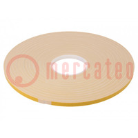 Tape: fixing; W: 9mm; L: 50m; Thk: 1150um; double-sided; acrylic; 200%