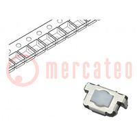 Microschakelaar TACT; SPST; pos: 2; 0,02A/12VDC; SMT; 6x3,5x3,5mm