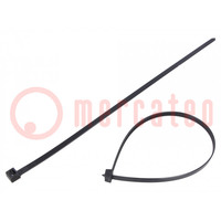 Cable tie; L: 368mm; W: 7.6mm; polyamide; 533N; black; Ømax: 96mm