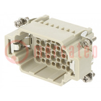 Connector: HDC; contact insert; male; DDD; PIN: 42; 42+PE; size D10B