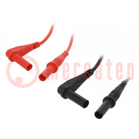 Test leads; Urated: 1kV; Inom: 10A; Len: 1.219m; insulated; -20÷55°C