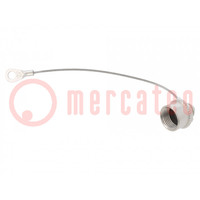 Protection cover; male M12 connectors; IP65,IP67; Mat: metal