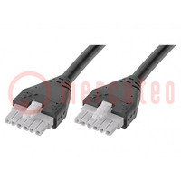 Cable; Mini-Fit Jr; hembra; PIN: 6; Long: 2m; 6A; Aislamiento: PVC