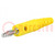 Plug; 4mm banana; 10A; 33VAC; 70VDC; yellow; Max.wire diam: 2mm