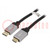 Kabel; DisplayPort 1.2,HDMI 2.0; PVC; L: 5m; schwarz; ØLeitg: 7,3mm