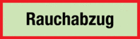 Brandschutzschild - Rauchabzug, Rot/Schwarz, 7.4 x 21 cm, Folie, Selbstklebend