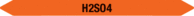 Mini-Rohrmarkierer - H2SO4, Orange, 0.8 x 10 cm, Polyesterfolie, Selbstklebend