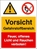 Modellbeispiel: Kombischild mit Warnzeichen und Verbotszeichen Vorsicht Gefahrstoffbereich... (Art. 43.0513)