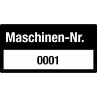 SafetyMarking Etik. Maschinen-Nr 0001 - 1000 4 x 2 cm 1000er Rolle, VOID-Folie Version: 01 - schwarz