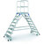Podesttreppe, fahrbar, beidseitig begehbar, Podesthöhe 1,92 m, 61 kg, Plattform 60 x 80 cm