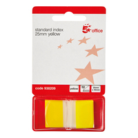 5 Star Standard Index 25mm Yellow