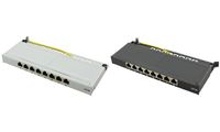 LogiLink Mini Patch Panel Kat.6A, 8 Ports, lichtgrau, 0,5 HE (11116550)