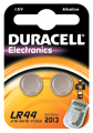 Duracell piles bouton Electronics, LR44, blister 2 pièces