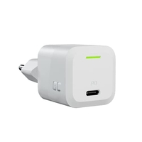 GREEN CELL CHARGEUR BLANC 33W GAN AVEC 1X USB-C POWERDELIVERY QC 3.0 GAN TECH, COMPATIBLE AVEC PPS, SAMSUNG AFC, HUAWEI FCP/SCP