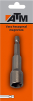 ATM Llaves & Vasos 131912-B Vaso hexagonal magnético en blister individual (Largo 65 mm ; Cabeza 12 mm)