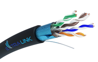 Extralink CAT5E FTP (F/UTP) V2 OUTDOOR TWISTED PAIR 100M kabel sieciowy Czarny F/UTP (FTP)