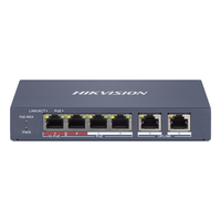 Hikvision Digital Technology DS-3E1106HP-EI hálózati kapcsoló Vezérelt Fast Ethernet (10/100) Ethernet-áramellátás (PoE) támogatása Szürke