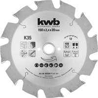 kwb 583544 Kreissägeblatt 15 cm