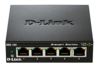 D-Link DGS-105 łącza sieciowe Nie zarządzany Czarny