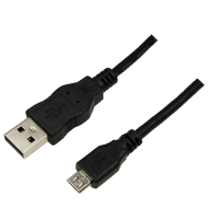 LogiLink 1.8m USB/microUSB câble USB 1,8 m USB 2.0 USB A Micro-USB B Noir